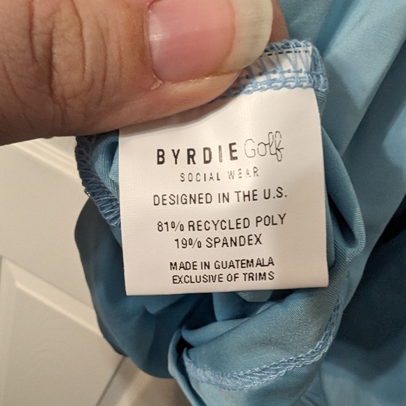 NWT Golf Dress Spandex Blend Baby Blue Dress with Pleated Skirt - Picture 3 of 4